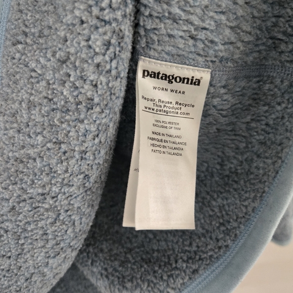 Patagonia Better Sweater 1/4-Zip Pullover Sweatshirt Heathered Hawthorne Blue M - Picture 5 of 7